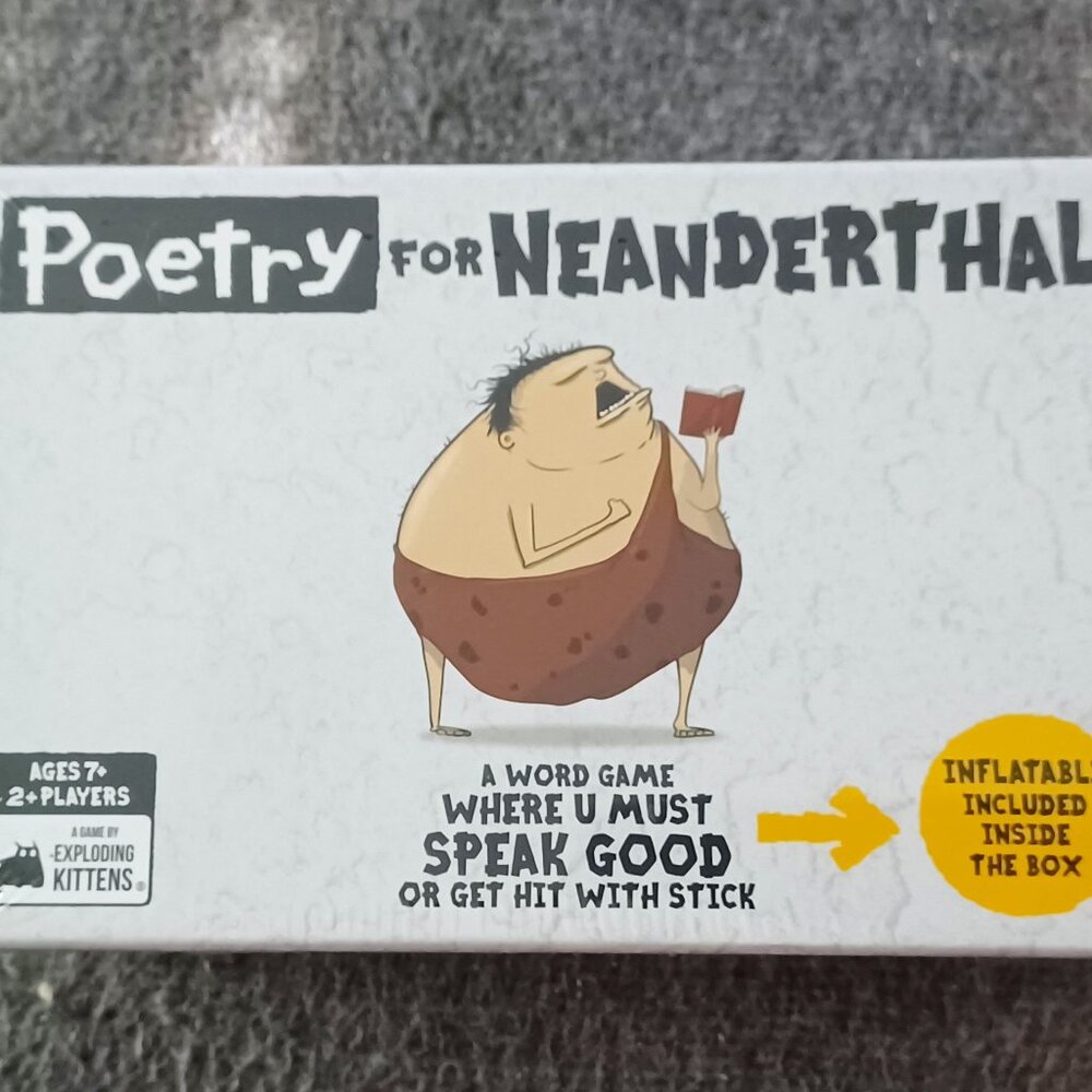 New Poetry For Neanderthals Game With Inflatable Club